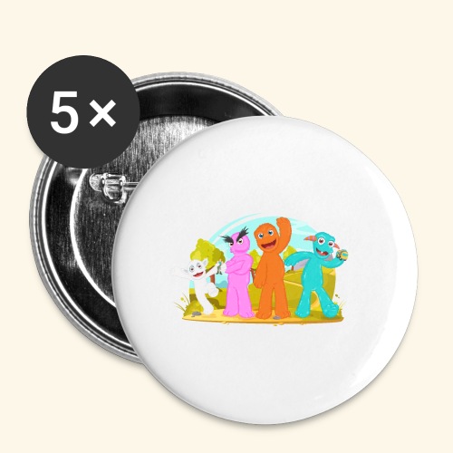 Fuzzy & Pals - Buttons large 2.2'' (5-pack)