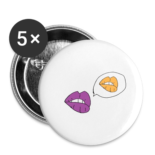 Lips - Buttons large 2.2'' (5-pack)