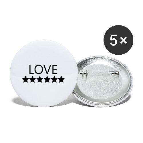 LOVE (Black font) - Buttons large 2.2'' (5-pack)