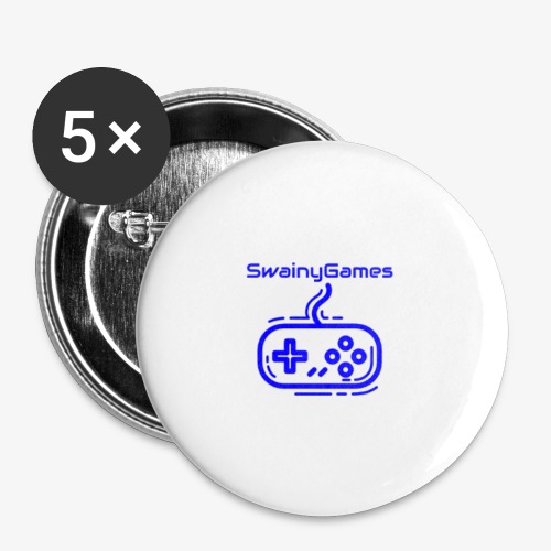 SwainyGames-Blue - Buttons large 2.2'' (5-pack)