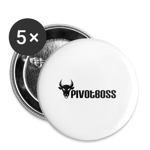 PivotBoss Black Logo - Buttons large 2.2'' (5-pack)