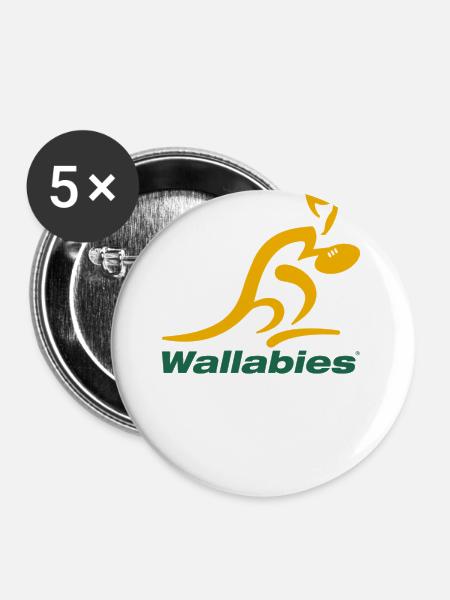 Wallabies Gold Logo - Buttons large 2.2'' (5-pack) - white