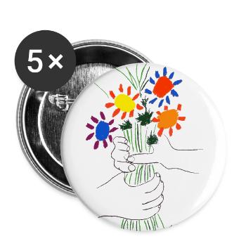Flowers Bouquet by Pablo Picasso - Buttons large 2.2'' (5-pack) - white