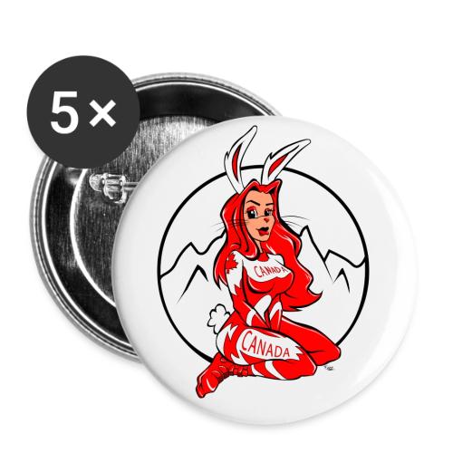 Ski Bunny - Buttons large 2.2'' (5-pack)
