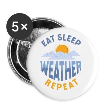 Meteorologist Weather Forecast - Buttons large 2.2'' (5-pack) - white