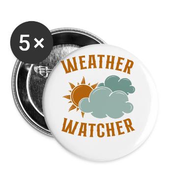 Meteorologist Weather Forecast - Buttons large 2.2'' (5-pack) - white
