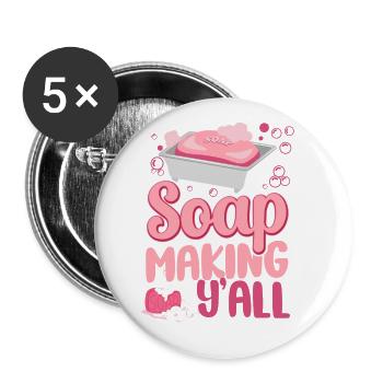 Soap Making Crafting Soap Making - Buttons large 2.2'' (5-pack) - white