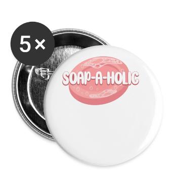 Soap Making Crafting Soap-A-Holic - Buttons large 2.2'' (5-pack) - white