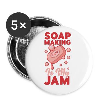 Soap Making Crafting Soap Making - Buttons large 2.2'' (5-pack) - white