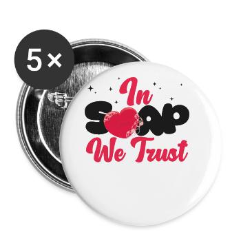 Soap Making Crafting In Soap We - Buttons large 2.2'' (5-pack) - white