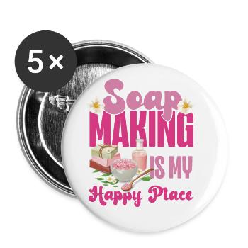 Soap Making Crafting Soap Making - Buttons large 2.2'' (5-pack) - white