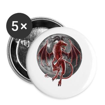 Jersey Devil - Buttons large 2.2'' (5-pack) - white