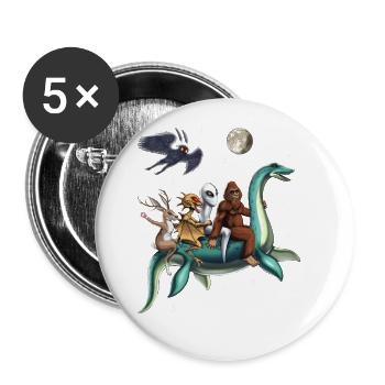 Cryptids Journey - Buttons large 2.2'' (5-pack) - white