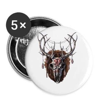 Wendigo Skull - Buttons large 2.2'' (5-pack) - white