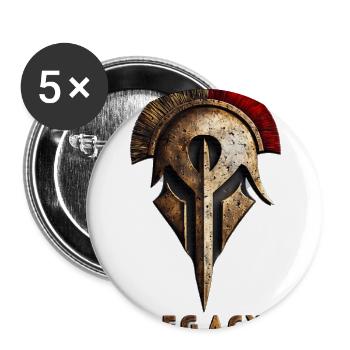 Legacy Spartan Crest - Buttons large 2.2'' (5-pack) - white