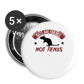 Rats Are Friends Rodent Fiends Rat Owner - Buttons large 2.2'' (5-pack) - white