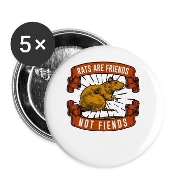 Rats Are Friends Rodent Fiends Rat Owner - Buttons large 2.2'' (5-pack) - white