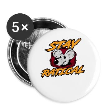 Rat Ratical Rodent Rat Owners Pet - Buttons large 2.2'' (5-pack) - white