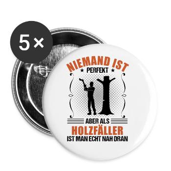 Lumberjack Funny Quote Forester Gift - Buttons large 2.2'' (5-pack) - white