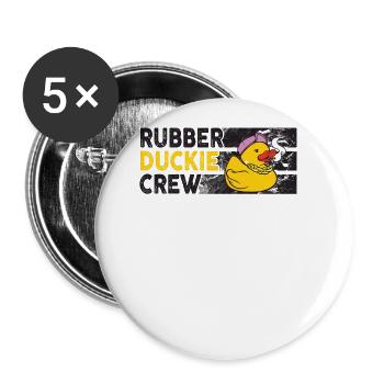 Rubber Duck Rubber Duckie Crew - Buttons large 2.2'' (5-pack) - white