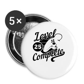 Level 25 birthday gamer - Buttons large 2.2'' (5-pack) - white