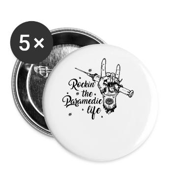 Rockin' The Paramedic Life Funny Women - Buttons large 2.2'' (5-pack) - white