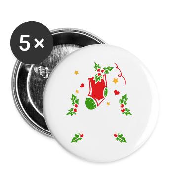I'm The Birthday Sock Xmas Decoration Christmas - Buttons large 2.2'' (5-pack) - white