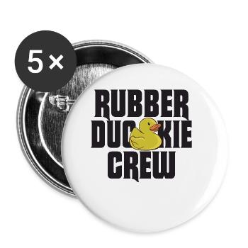 Rubber Duck Rubber Duckie Crew - Buttons large 2.2'' (5-pack) - white