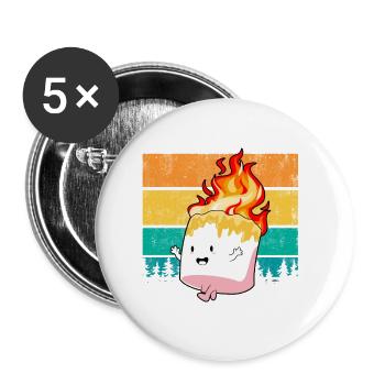Burned Out But Optimistic Marshmallow Motivation - Buttons large 2.2'' (5-pack) - white