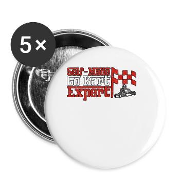 Selfmade Go Kart Expert Kart Racing Motorsport - Buttons large 2.2'' (5-pack) - white