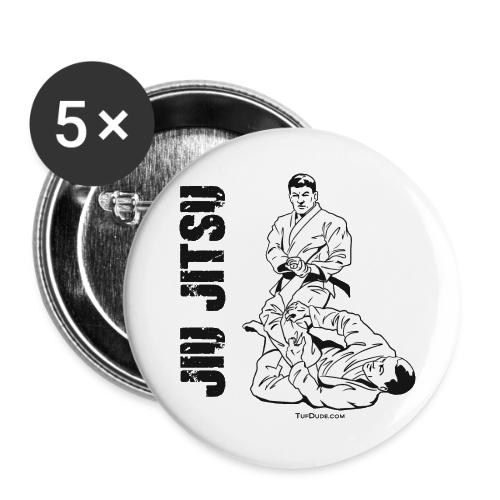 Jiu Jitsu 001 - bw - Buttons large 2.2'' (5-pack)