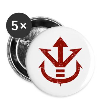 Royal Crest (grunge) - Buttons large 2.2'' (5-pack) - white