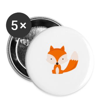 the fox - Buttons large 2.2'' (5-pack) - white