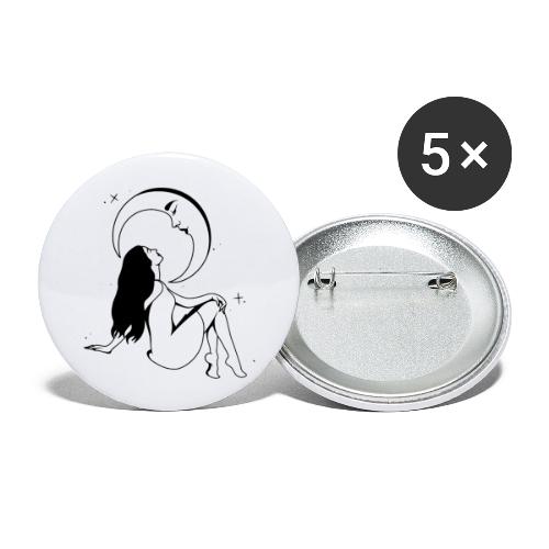 Mystical Girl & The Moon - Buttons large 2.2'' (5-pack)