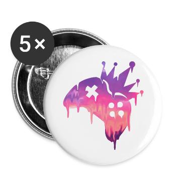 Split Screen Drip - Buttons large 2.2'' (5-pack) - white