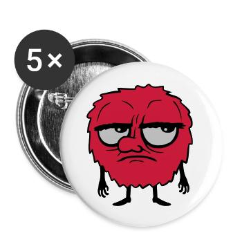 monster eyes roll cartoon - Buttons large 2.2'' (5-pack) - white