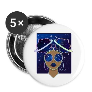 Galaxy Gworl - Buttons large 2.2'' (5-pack) - white