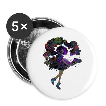 Aberrant - Buttons large 2.2'' (5-pack) - white