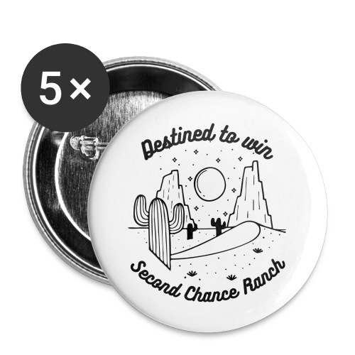 Destined to Win | Line Drawing | Black - Buttons large 2.2'' (5-pack)