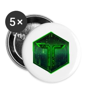 Technocalypse Logo - Buttons large 2.2'' (5-pack) - white
