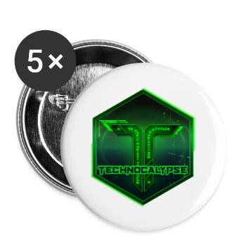 TechnocalypseLogo - Buttons large 2.2'' (5-pack) - white