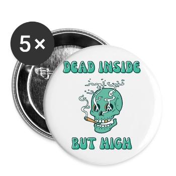 Smoking Weed For Healing - Buttons large 2.2'' (5-pack) - white