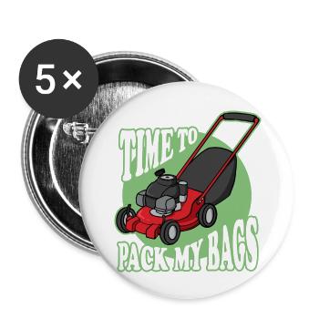 Funny Lawn Mower Grass Cutting And Bagging - Buttons large 2.2'' (5-pack) - white