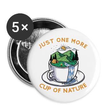 Camping Graphic - Buttons large 2.2'' (5-pack) - white