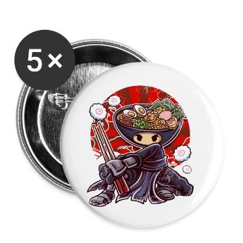 Sushi Ninja Warrior Graphic Art Design Gift - Buttons large 2.2'' (5-pack) - white