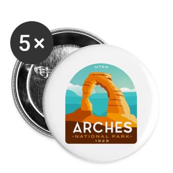 Arches Utah 1929 National Park - Buttons large 2.2'' (5-pack) - white