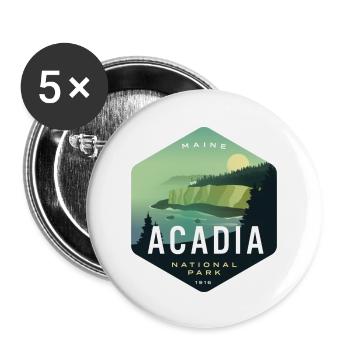 Acadia Maine 1916 National Park - Buttons large 2.2'' (5-pack) - white