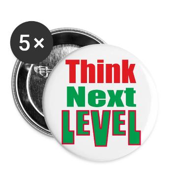 Think Next Level - Buttons large 2.2'' (5-pack) - white