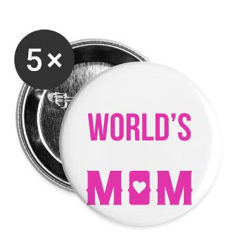 I Have The World s Best Mom Happy Mother s Day - Buttons large 2.2'' (5-pack) - white