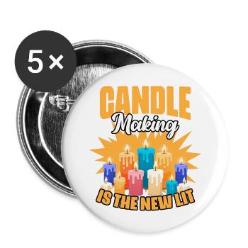Awesome Wax Candles For A Lit Candle Making Humor - Buttons large 2.2'' (5-pack) - white